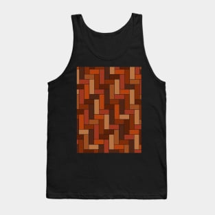 Geometric Tiles in Rust, Orange, Brown and Beige Tank Top